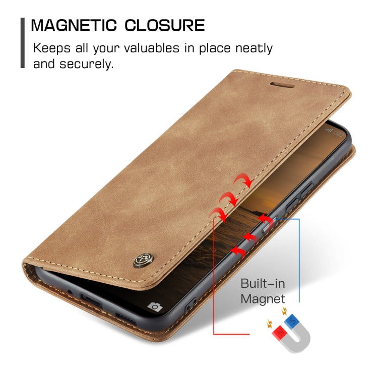 For Redmi 13 CaseMe 013 Multifunctional Horizontal Flip Leather Phone Case(Brown)