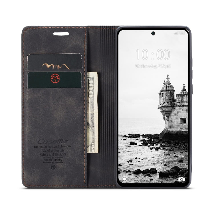 For Redmi 13 CaseMe 013 Multifunctional Horizontal Flip Leather Phone Case(Black)