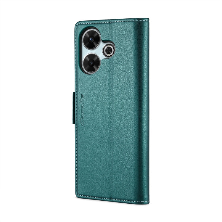 For Redmi 13 CaseMe 023 Butterfly Buckle Litchi Texture RFID Anti-theft Leather Phone Case(Pearly Blue)