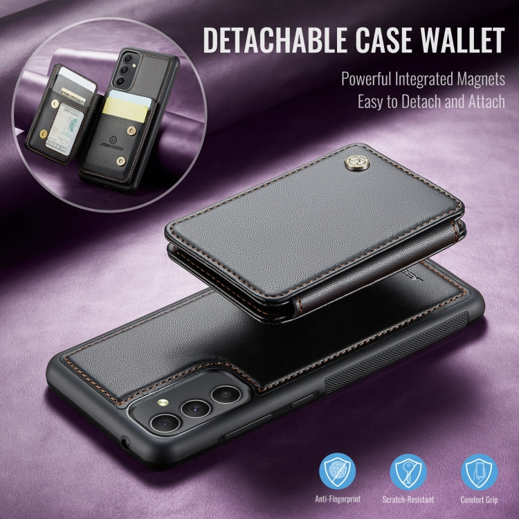 For Samsung Galaxy A54 5G JEEHOOD J05 Business Magnetic Style RFID Leather Phone Case(Black)