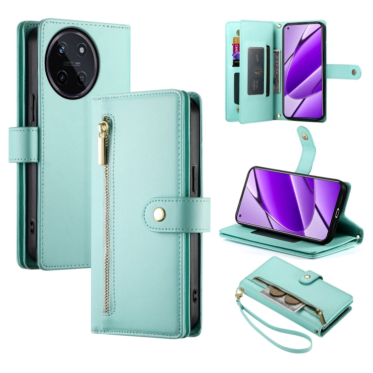 Nine Card-slot Zipper Wallet Bag Leather Phone Case, For Realme 11 4G, For Realme 11 5G / 11x, For Realme C53 / Narzo N53 4G, For Realme 11 Pro / 11 Pro+