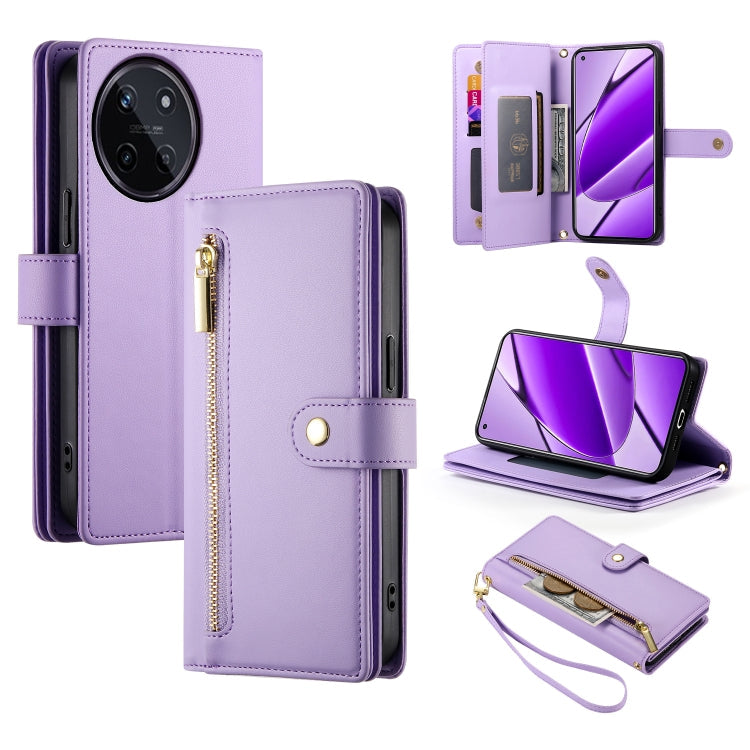 Nine Card-slot Zipper Wallet Bag Leather Phone Case, For Realme 11 4G, For Realme 11 5G / 11x, For Realme C53 / Narzo N53 4G, For Realme 11 Pro / 11 Pro+