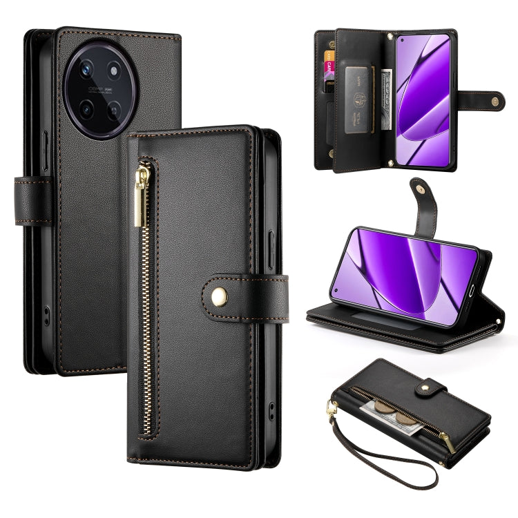 Nine Card-slot Zipper Wallet Bag Leather Phone Case, For Realme 11 4G, For Realme 11 5G / 11x, For Realme C53 / Narzo N53 4G, For Realme 11 Pro / 11 Pro+