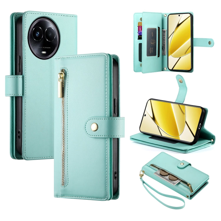 Nine Card-slot Zipper Wallet Bag Leather Phone Case, For Realme 11 4G, For Realme 11 5G / 11x, For Realme C53 / Narzo N53 4G, For Realme 11 Pro / 11 Pro+