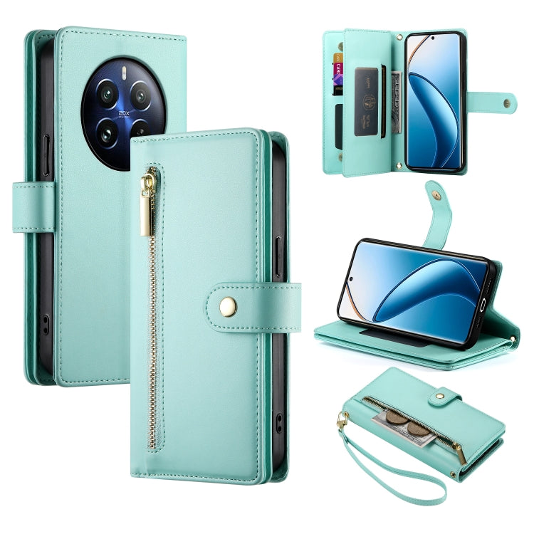 Nine Card-slot Zipper Wallet Bag Leather Phone Case, For Realme 12+ / Narzo 70 Pro, For Realme 12 5G, For Realme 12 Pro / 12 Pro+, For Realme C67 4G