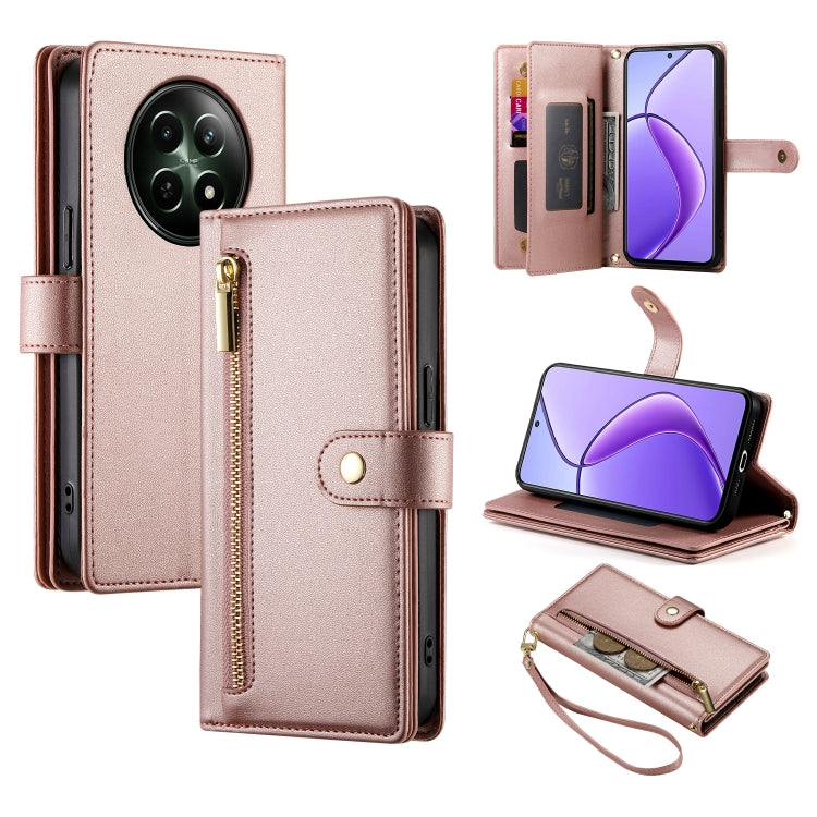 Nine Card-slot Zipper Wallet Bag Leather Phone Case, For Realme 12+ / Narzo 70 Pro, For Realme 12 5G, For Realme 12 Pro / 12 Pro+, For Realme C67 4G