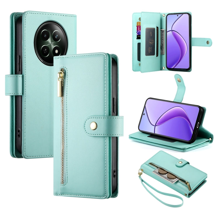 Nine Card-slot Zipper Wallet Bag Leather Phone Case, For Realme 12+ / Narzo 70 Pro, For Realme 12 5G, For Realme 12 Pro / 12 Pro+, For Realme C67 4G