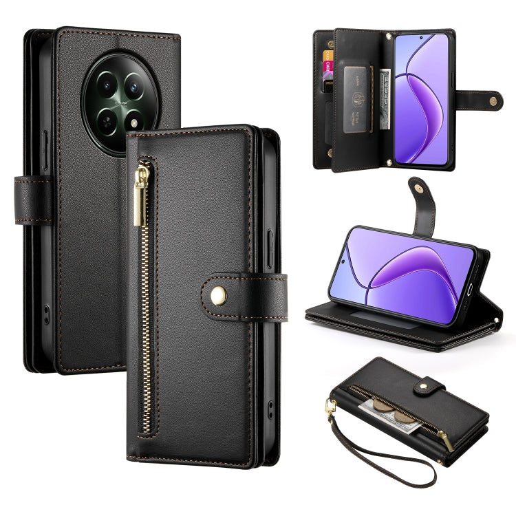 Nine Card-slot Zipper Wallet Bag Leather Phone Case, For Realme 12+ / Narzo 70 Pro, For Realme 12 5G, For Realme 12 Pro / 12 Pro+, For Realme C67 4G