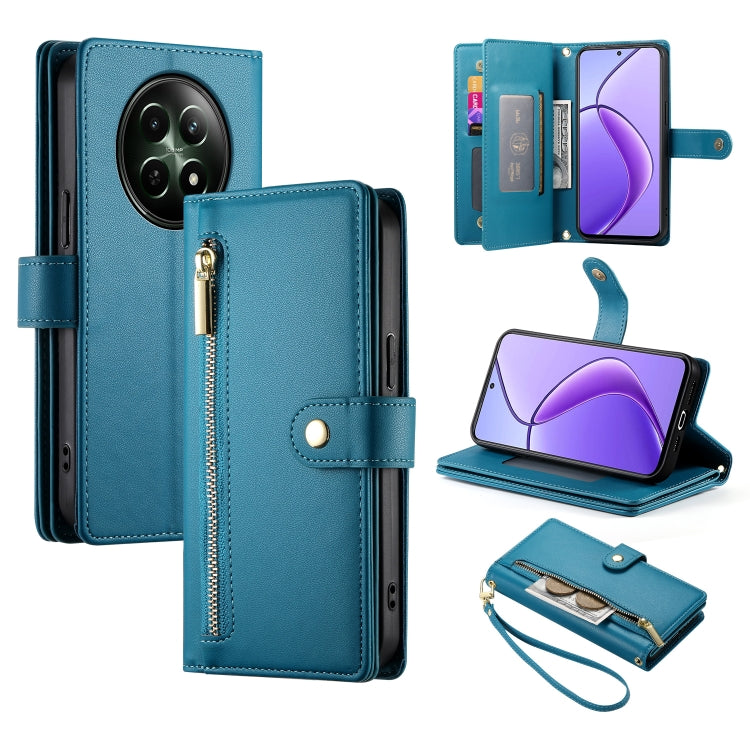 Nine Card-slot Zipper Wallet Bag Leather Phone Case, For Realme 12+ / Narzo 70 Pro, For Realme 12 5G, For Realme 12 Pro / 12 Pro+, For Realme C67 4G