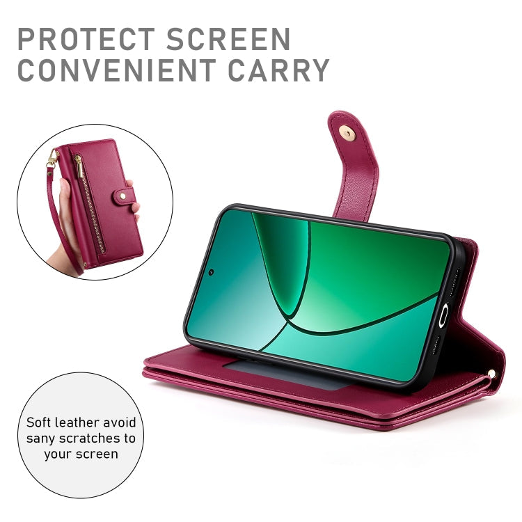 Nine Card-slot Zipper Wallet Bag Leather Phone Case, For Realme 12+ / Narzo 70 Pro, For Realme 12 5G, For Realme 12 Pro / 12 Pro+, For Realme C67 4G