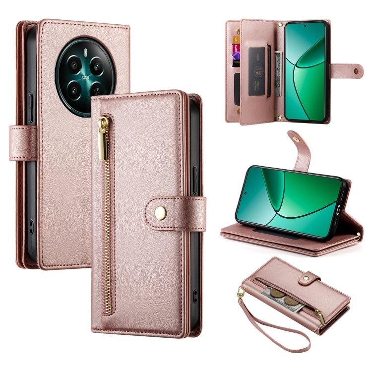Nine Card-slot Zipper Wallet Bag Leather Phone Case, For Realme 12+ / Narzo 70 Pro, For Realme 12 5G, For Realme 12 Pro / 12 Pro+, For Realme C67 4G
