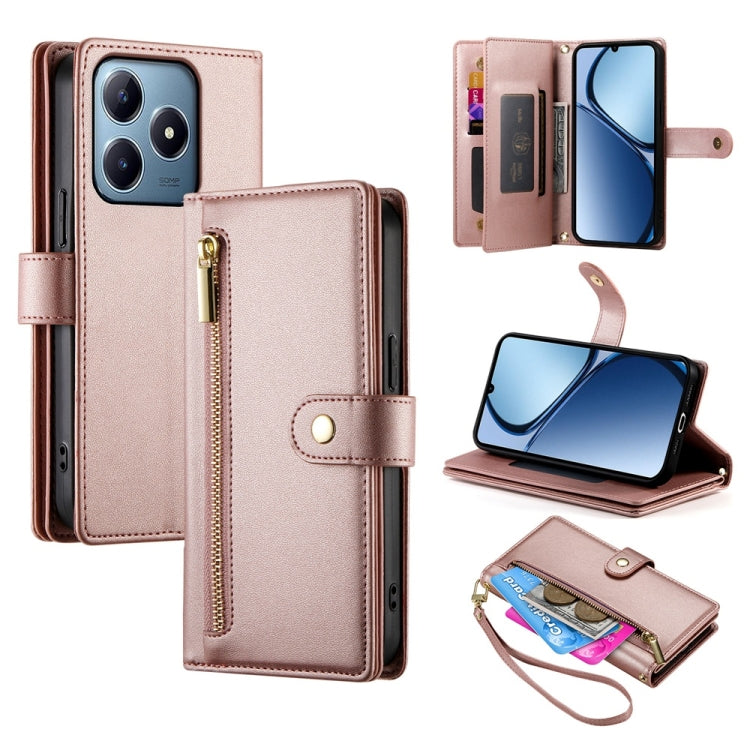 Nine Card-slot Zipper Wallet Bag Leather Phone Case, For Realme 13+, For Realme 13 Pro / 13 Pro+ Global, For Realme GT 6 Global, For Realme C63