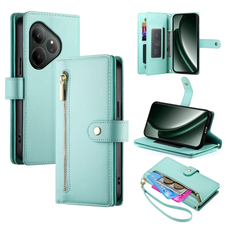 Nine Card-slot Zipper Wallet Bag Leather Phone Case, For Realme 13+, For Realme 13 Pro / 13 Pro+ Global, For Realme GT 6 Global, For Realme C63