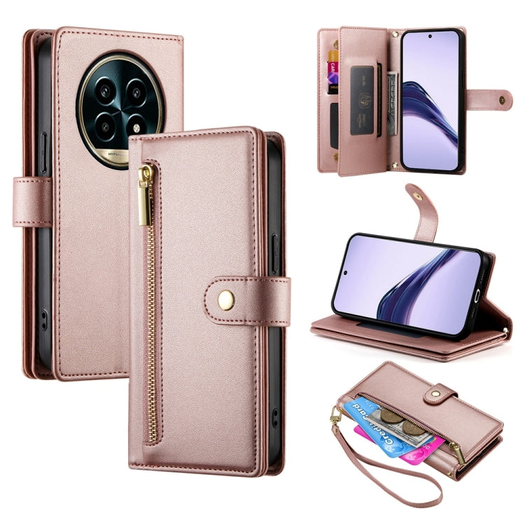 Nine Card-slot Zipper Wallet Bag Leather Phone Case, For Realme 13+, For Realme 13 Pro / 13 Pro+ Global, For Realme GT 6 Global, For Realme C63