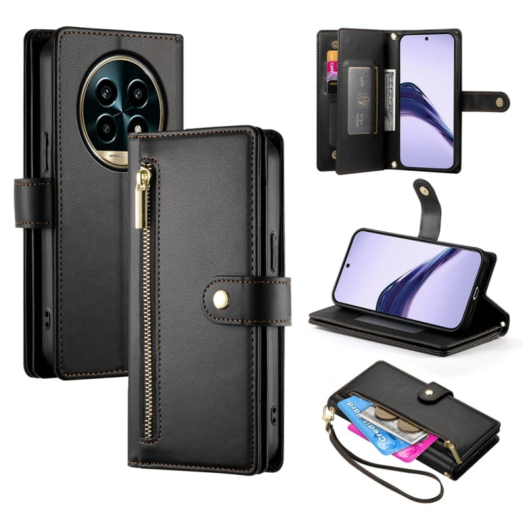 Nine Card-slot Zipper Wallet Bag Leather Phone Case, For Realme 13+, For Realme 13 Pro / 13 Pro+ Global, For Realme GT 6 Global, For Realme C63