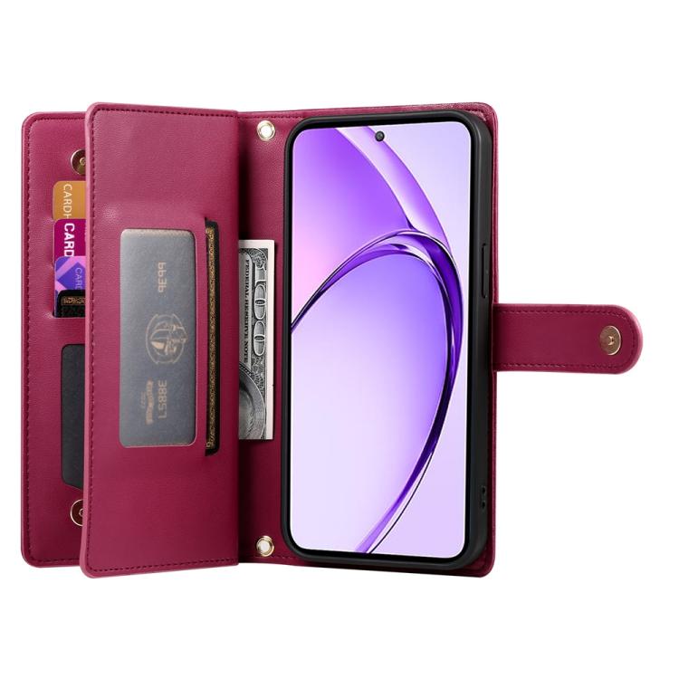 Nine Card-slot Zipper Wallet Bag Leather Phone Case, For Realme 13+, For Realme 13 Pro / 13 Pro+ Global, For Realme GT 6 Global, For Realme C63