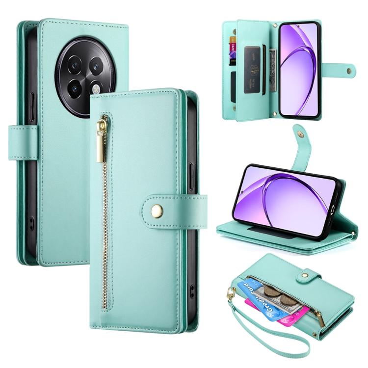 Nine Card-slot Zipper Wallet Bag Leather Phone Case, For Realme 13+, For Realme 13 Pro / 13 Pro+ Global, For Realme GT 6 Global, For Realme C63