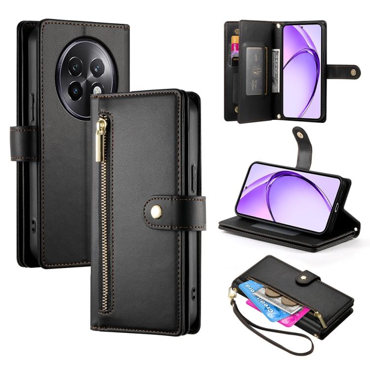 Nine Card-slot Zipper Wallet Bag Leather Phone Case, For Realme 13+, For Realme 13 Pro / 13 Pro+ Global, For Realme GT 6 Global, For Realme C63