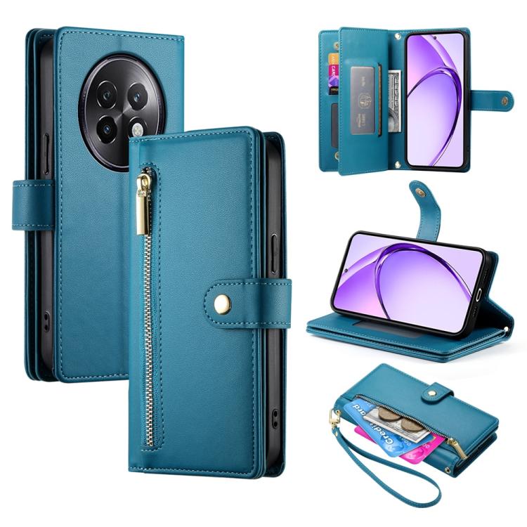 Nine Card-slot Zipper Wallet Bag Leather Phone Case, For Realme 13+, For Realme 13 Pro / 13 Pro+ Global, For Realme GT 6 Global, For Realme C63
