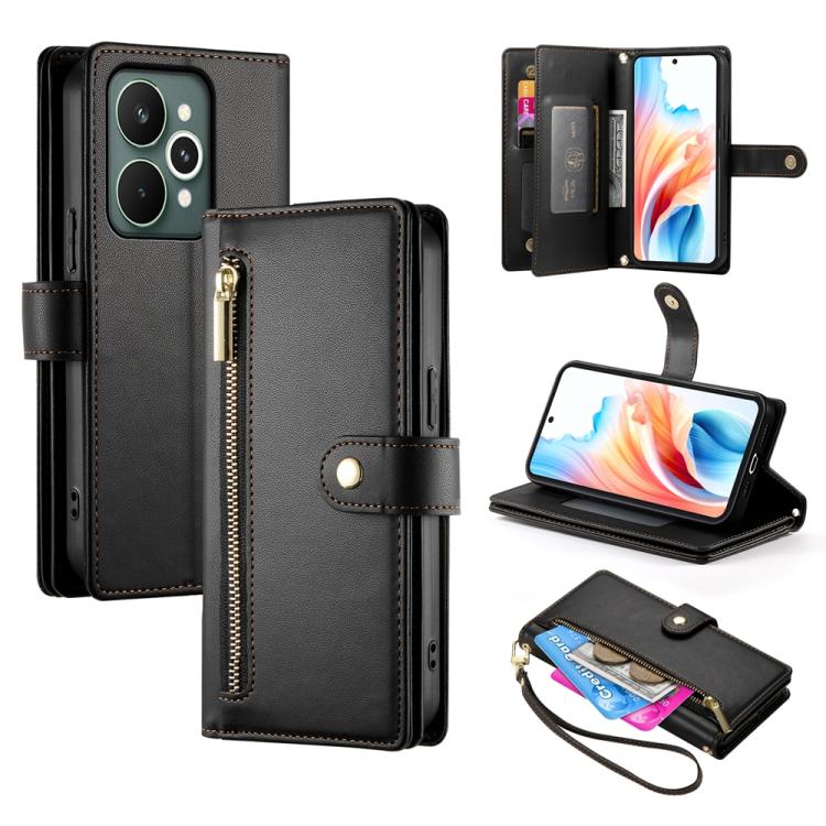 Nine Card-slot Zipper Wallet Bag Leather Phone Case, For Realme C85 5G / Realme 15x 5G, For Realme C85 Pro 4G, For Realme 15T 5G, For Realme 15 5G / Realme 15 Pro 5G