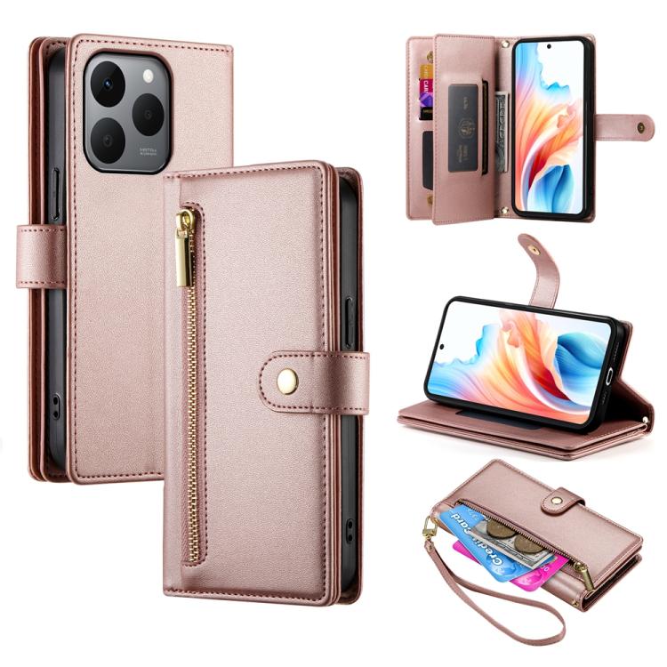Nine Card-slot Zipper Wallet Bag Leather Phone Case, For Realme C85 5G / Realme 15x 5G, For Realme C85 Pro 4G, For Realme 15T 5G, For Realme 15 5G / Realme 15 Pro 5G