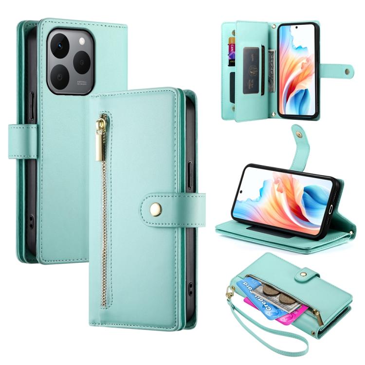 Nine Card-slot Zipper Wallet Bag Leather Phone Case, For Realme C85 5G / Realme 15x 5G, For Realme C85 Pro 4G, For Realme 15T 5G, For Realme 15 5G / Realme 15 Pro 5G