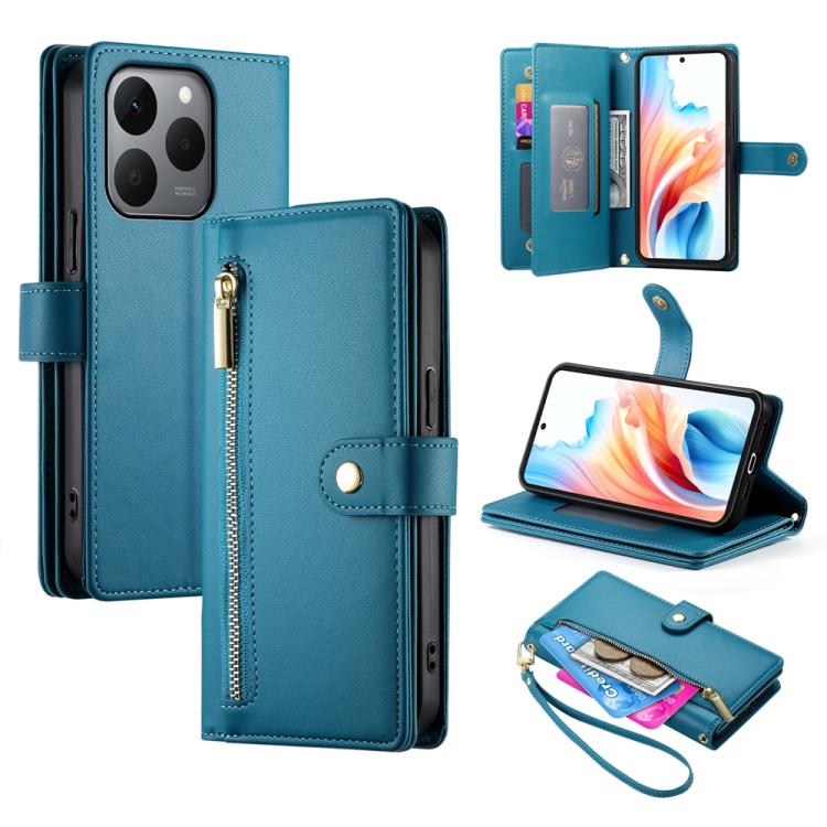 Nine Card-slot Zipper Wallet Bag Leather Phone Case, For Realme C85 5G / Realme 15x 5G, For Realme C85 Pro 4G, For Realme 15T 5G, For Realme 15 5G / Realme 15 Pro 5G