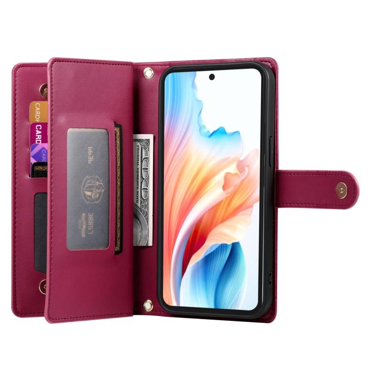 Nine Card-slot Zipper Wallet Bag Leather Phone Case, For Realme C85 5G / Realme 15x 5G, For Realme C85 Pro 4G, For Realme 15T 5G, For Realme 15 5G / Realme 15 Pro 5G