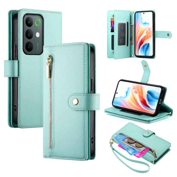 Nine Card-slot Zipper Wallet Bag Leather Phone Case, For Realme C85 5G / Realme 15x 5G, For Realme C85 Pro 4G, For Realme 15T 5G, For Realme 15 5G / Realme 15 Pro 5G