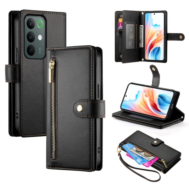 Nine Card-slot Zipper Wallet Bag Leather Phone Case, For Realme C85 5G / Realme 15x 5G, For Realme C85 Pro 4G, For Realme 15T 5G, For Realme 15 5G / Realme 15 Pro 5G