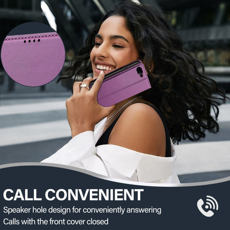 For iPhone 7 Plus / 8 Plus LC.IMEEKE L1 Series Frosted Fine Texture PU Phone Case(Purple)