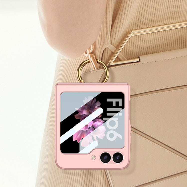 For Samsung Galaxy Z Flip6 / Flip7 FE GKK Integrated Ultra-thin Triaxial Ring Holder PC Phone Case(Purple)