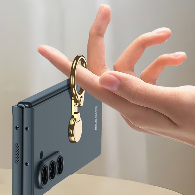 For Samsung Galaxy Z Fold6 GKK Integrated Ultra-thin Triaxial Ring Holder PC Phone Case(Silver)