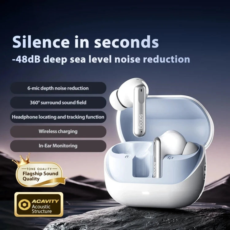 Sanag T51S TWS ANC Noise Reduction Wireless Bluetooth Earphone(Black)