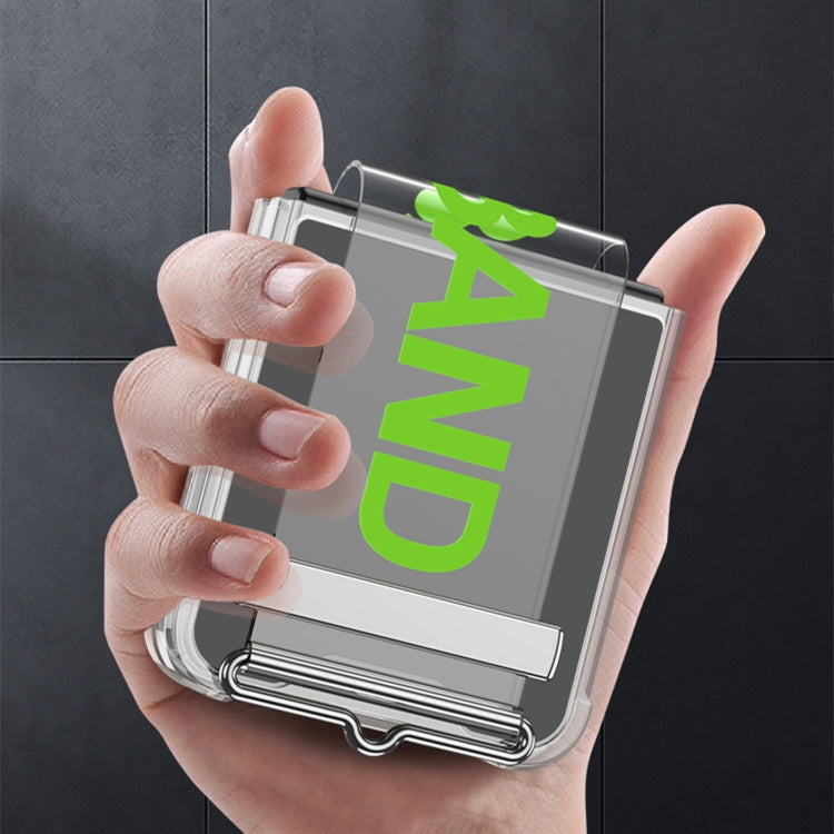 For Samsung Galaxy Z Flip6 GKK Clear Airbag Wristband Holder Phone Case(Transparent Black)