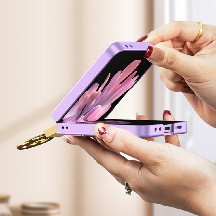 For Samsung Galaxy Z Flip6 / Flip7 FE GKK Integrated Ultra-thin Phone Case with Z Ring Holder(Pink)