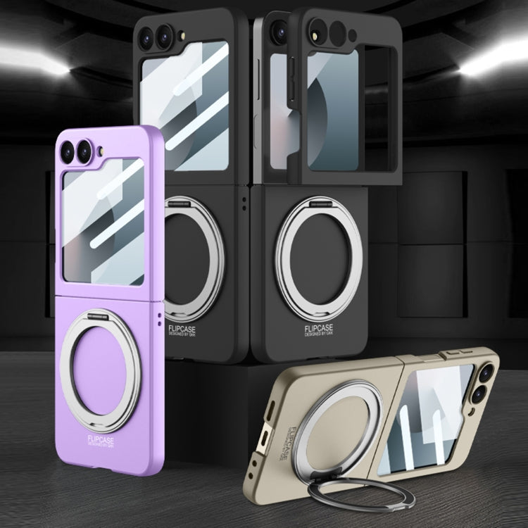 For Samsung Galaxy Z Flip6 / Flip7 FE GKK Integrated Ultra-thin MagSafe Phone Case with Ring Holder(Silver)