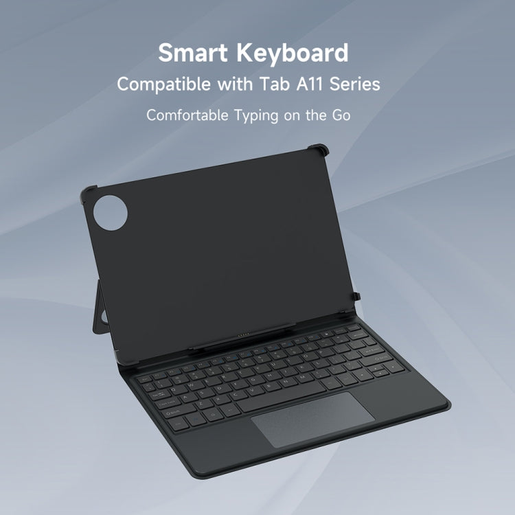 Ulefone Pogo Pin Smart Keyboard & Tablet Leather Case For Tab A11 Pro(Grey)