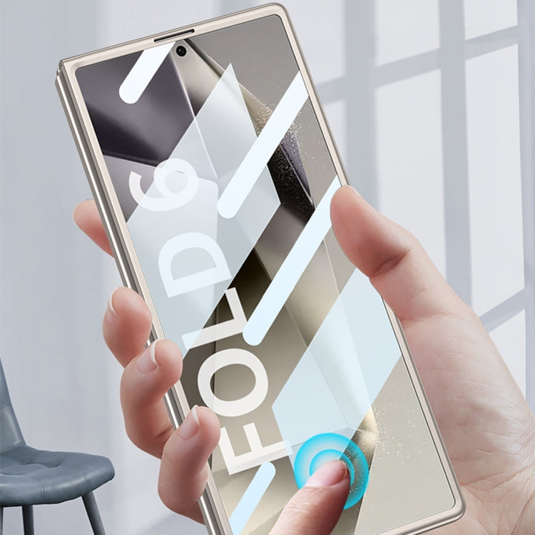 For Samsung Galaxy Z Fold6 GKK Integrated Ultra-thin Electroplating Lens Frame Phone Case(Silver)