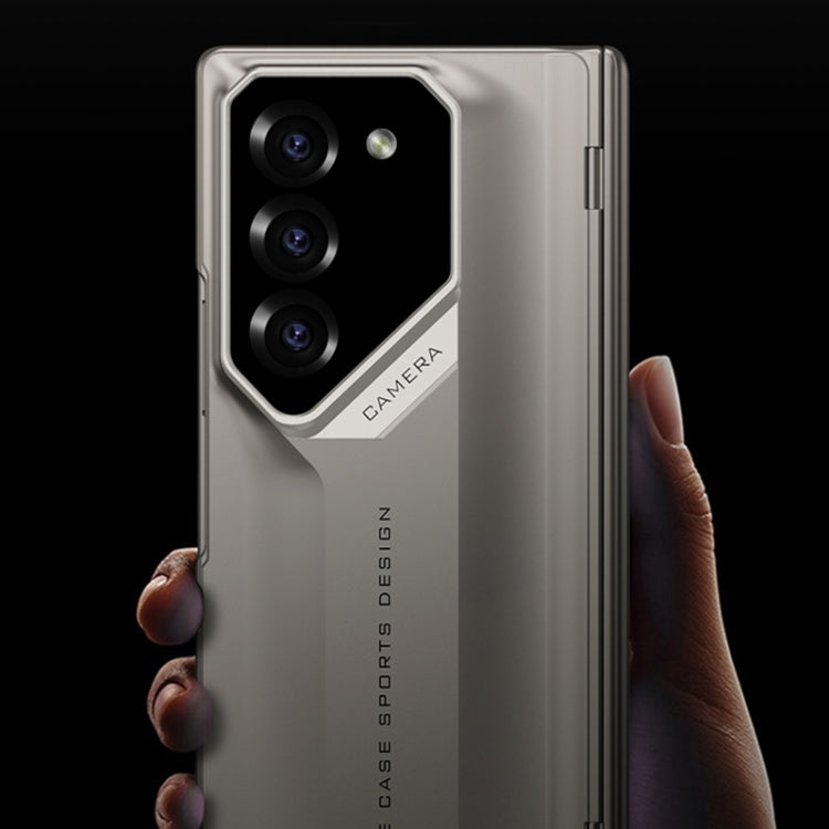 For Samsung Galaxy Z Fold5 GKK Integrated Folding Supercar Phone Case(Titanium Grey)