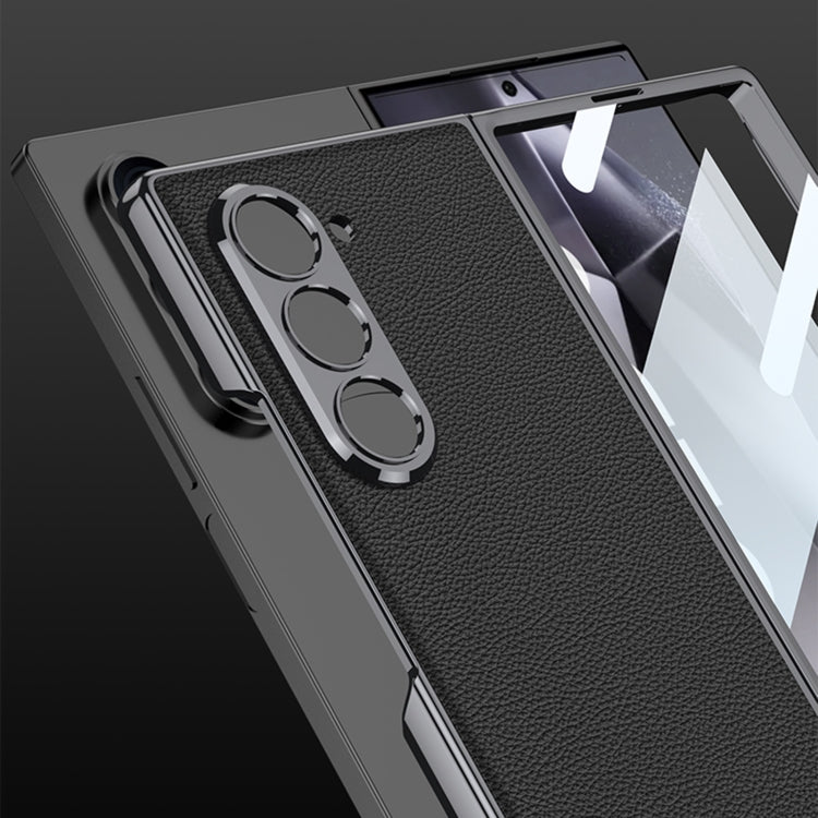 For Samsung Galaxy Z Fold6 GKK Integrated Plating Leather Full Coverage Phone Case(Green)