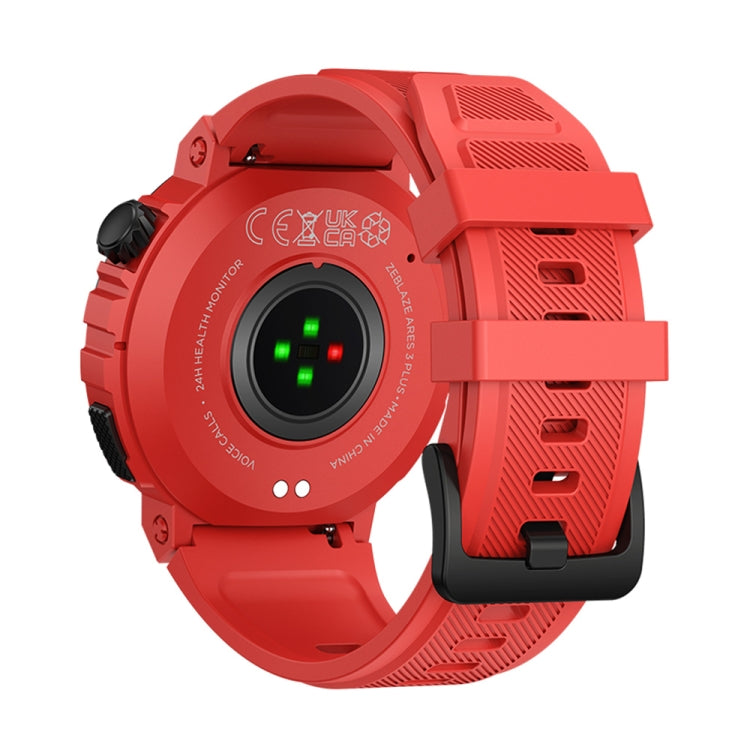 Zeblaze Ares 3 Plus 1.43 inch Fitness & Wellness Smart Watch Supports 24H Health Monitoring(Flame Red)