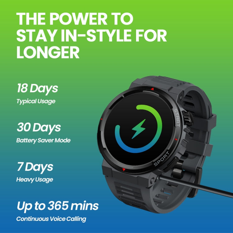Zeblaze Ares 3 Plus 1.43 inch Fitness & Wellness Smart Watch Supports 24H Health Monitoring(Wild Green)