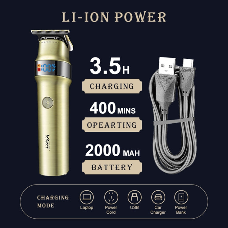 VGR V-991 5W USB Smart Digital Display Electric Hair Clipper