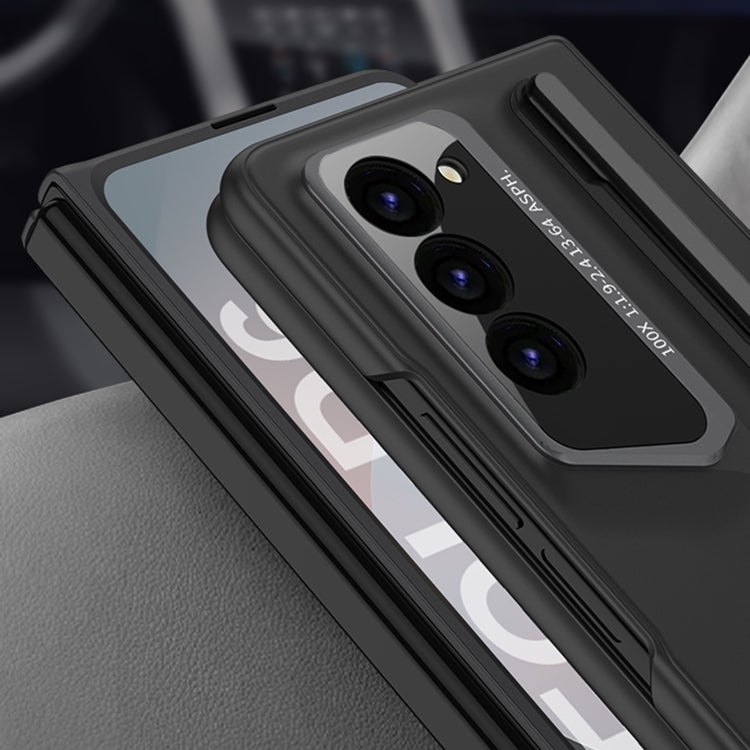 For Samsung Galaxy Z Fold6 GKK Integrated Blade Ultra-thin Full Coverage Phone Case with Pen Slot, Not Included Pen(Cyan)