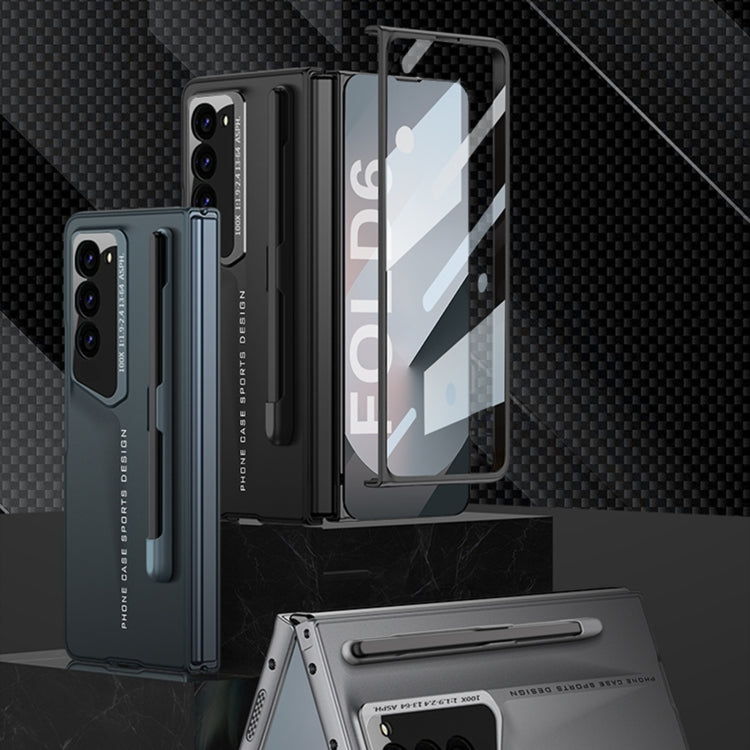 For Samsung Galaxy Z Fold6 GKK Integrated Blade Ultra-thin Full Coverage Phone Case with Pen Slot, Not Included Pen(Titanium Gray)