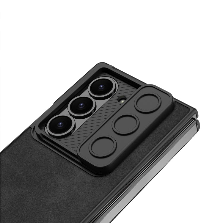 For Samsung Galaxy Z Fold6 GKK Integrated Ultra-thin Sliding Window Frosted Leather Phone Case(Green)