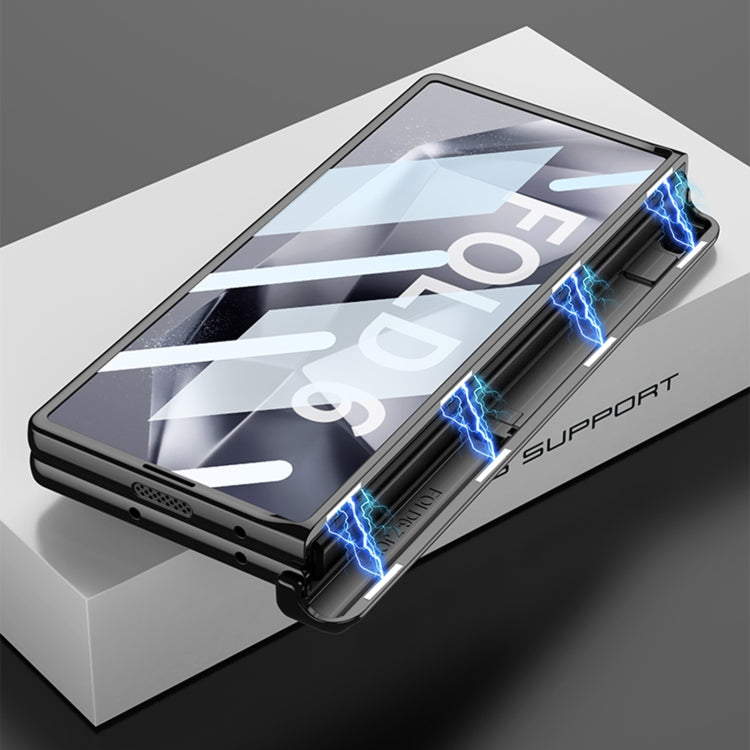 For Samsung Galaxy Z Fold6 GKK Integrated Magnetic Fold Electroplating Phantom Phone Case(Mountain Gray)