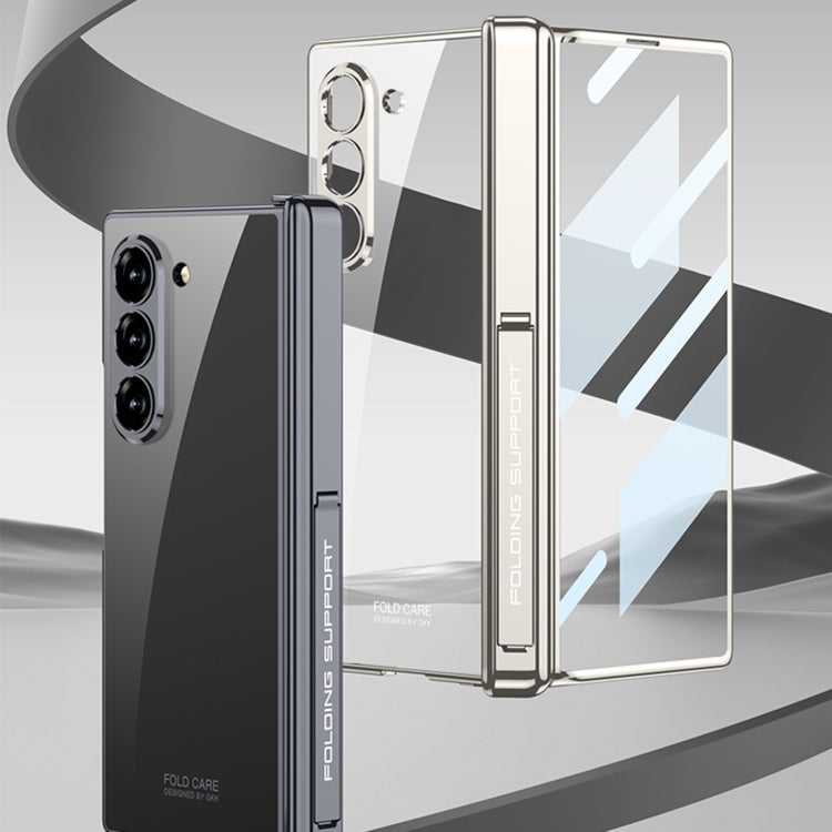 For Samsung Galaxy Z Fold6 GKK Integrated Magnetic Fold Electroplating Phantom Phone Case(Titanium Gray)
