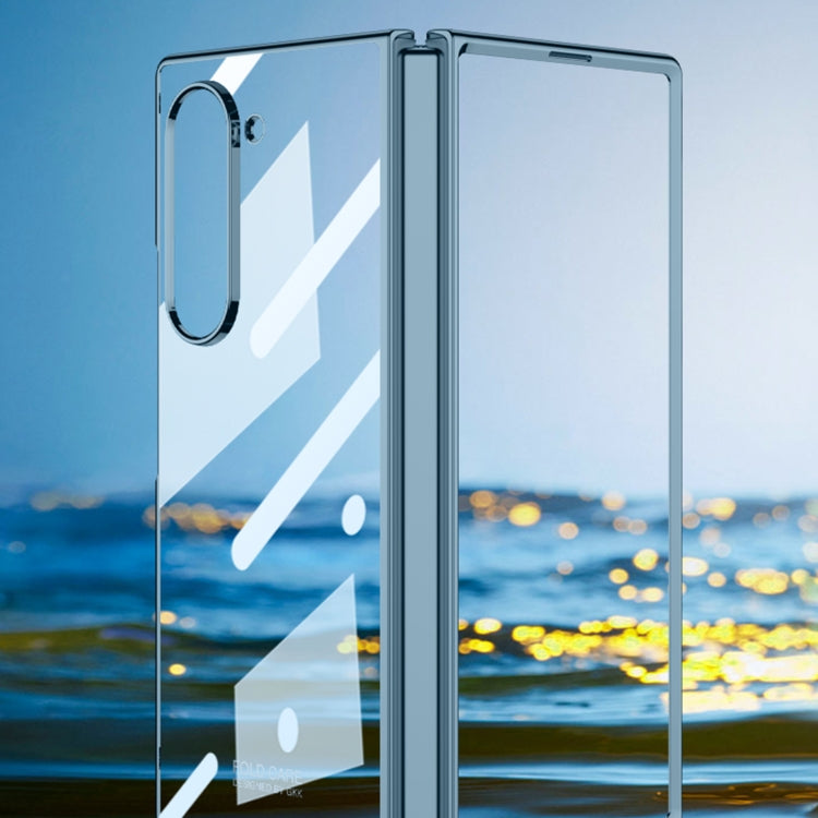 For Samsung Galaxy Z Fold6 GKK Big Hole Electroplating Phantom Full Coverage Phone Case(Transparent)